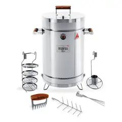IN GRILL - COMBO AHUMADOR MEDIANO BASIK DE 20 a 25 LIBRAS EN ACERO INOXIDABLE - INGRILL