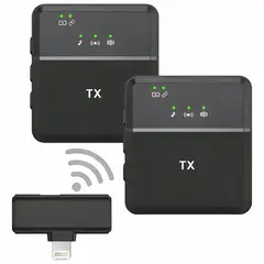 GENERICO - Micrófono Lavalier Inalámbrico Dual para iPhone
