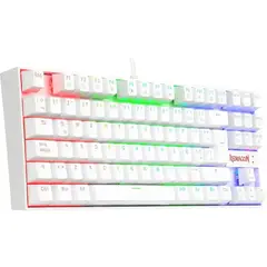 REDRAGON - Teclado mecánico K552 RGB Kumara Blanco Switch Rojo