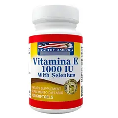 HEALTHY AMERICA - VITAMINA E 1000IU + SELENIO X 100 UNIDADES/