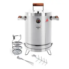 IN GRILL - COMBO AHUMADOR MINI BASIK 8 LIBRAS EN ACERO INOXIDABLE - INGRILL