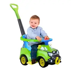 BOY TOYS - Carro Montable Paseador 3 En 1 Guía Brazos Y Posa Pies - VERDE