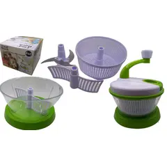 MAZUGI - Secador de Verduras 4 en 1 Manual para Cocina