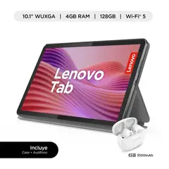 LENOVO - Tablet 10.1 Pulgadas Tab E10 4GB 128GB Incluye Case y Audífonos Inalámbricos Earbuds