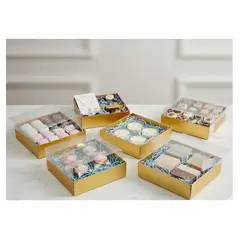 INFANTILES CAJUROMIX - Caja De Regalo Dorada Con Tapa Acetato Pack X6