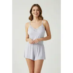 LILI PINK - Pijama corta enteriza confeccionada en modal