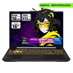 ASUS - PORTATIL GAMER TUF INTEL CORE I5 210-H RTX 3050 16GB RAM 512GB SSD FHD 144HZ