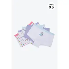 LILI PINK - Panties para niña paquete x5 tipo boxer elaborados en poliester