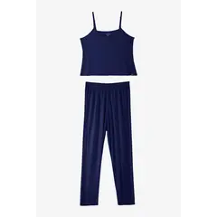 LILI PINK - Conjunto pijama de dos piezas cuello redondo elaborado en modal