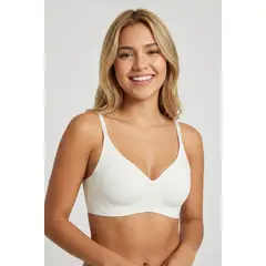 LILI PINK - Tecnobra con escote triancular y termofusionado sin costuras