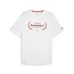 PUMA - Camisa Deportiva Original F1 Essentials Blanco Hombre