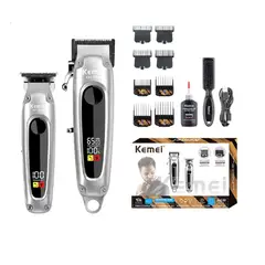 KEMEI - Combo 2 Maquinas Corta Pelo / Barba + Patillera / Km-8540 / 6500 Y 6000 Rpm