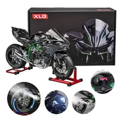 GENERICO - Moto Ninja h2r de coleccion y a escala 19 con sonido, luz y humo en el escape