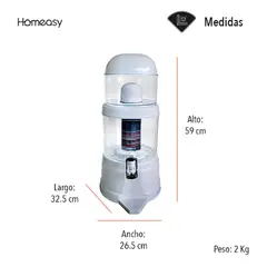 GENERICO - Purificador Filtro De Agua 14 Litros Color Blanco