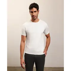 PATPRIMO - Camiseta Básica Cuello Redondo  Para Hombre Blanco