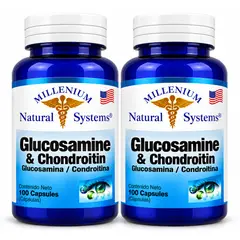 NATURAL SYSTEM - ALIMENTO VITAMINICO CON GLUCOSAMINA Y CONDROITINA COMBO X 2 UNIDADES.