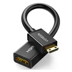 UGREEN - Adaptador MINI HDMI a HDMI Compatible con Resolución 4K 3D Ethernet Audio Funcionalidad de ARC