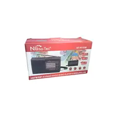 NANO-TEC - Radio Recargable Panel Solar Color Negro