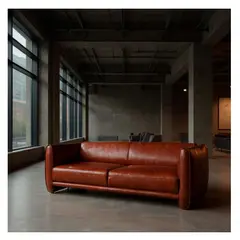 22 GRADOS DECORACION - Sofá Eileen en Cuero Natural 200cm x 100cm