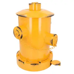 GENERICO - Papelera Hidrante Estilo Industrial Retro Bote Basura Amarillo