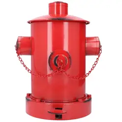 GENERICO - Papelera Hidrante Estilo Industrial Retro Bote Basura Roja