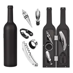 TECH - Kit Estuche Para Vino Sacacorchos Botellas Abridor Tool Set