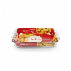 MARINEX - Refractaria En Vidrio Rectangular 5 Lt Para Horno-Marinex