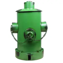 GENERICO - Papelera Hidrante Estilo Industrial Retro Bote Basura Verde