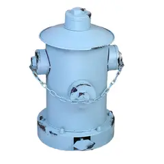 GENERICO - Papelera Hidrante Estilo Industrial Retro Bote Basura Gris