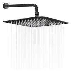 PAMO - Regadera Cuadrada 30 Cm Negra