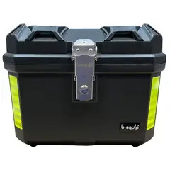 B EQUIP - Maletero Moto 45 L Espaldar Baul Chapa Seguridad Reflectivos