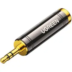UGREEN - Adaptador de Audio Jack 3.5 mm Macho a 6.35 mm Hembra TRS 3 Polos Plug & Play Compacto y Ligero