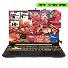ASUS - PORTATIL GAMER TUF INTEL CORE I5 210-H RTX 3050 16GB RAM 2TB SSD FHD 144HZ