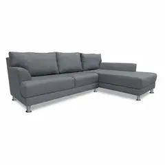 SOFA MARKET - Sofa Esquinero Conrad Derecho 5 Puestos Tela Gris