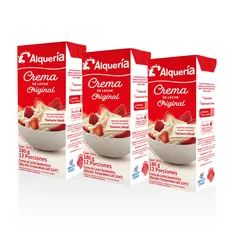 ALQUERIA - Combo Crema De Leche Original 180 G Tetrapack X3 Unds