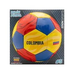 ZOOM SPORT - BALON ZOOM FUTBOL 5 CAJA COLOMBIA 1 PANELES TRICOLOR
