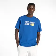 NEW BALANCE - Camisa Deportiva Original Athletics Azul Hombre