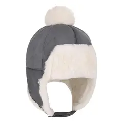 GENERICO - Gorro Bebe Piloto Ovejero Gris
