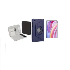 GENERICO - Forro funda Estuche Giratorio 360 para samsung s6 lite + funda + vidrio azul