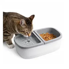 GENERICO - Dispensador De Comida y Fuente De Agua Para Mascotas 2 en 1