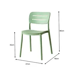 RTA DESIGN - Silla Harriman Verde Con medio espaldar y diseño minimalista