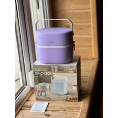 GENERICO - Lonchera Electrica Portatil Calentador Comida Doble Compartimento 1.5 Lt