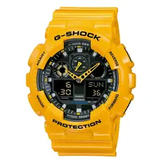 G-SHOCK - RELOJ ANÁLOGO DIGITAL PARA HOMBRE CASIO GA-100A-9ADR - AMARILLO