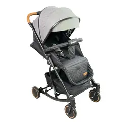 GENERICO - Coche Paseador Para Bebe Mecedora Tipo Maleta Niño Niña Gris