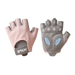 BOUN - Guantes Gym Mujer Gimnasio Pesas Antideslizantes Transpirables Rosado