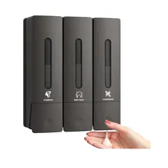 OEM - Dispensador De Jabón Y Champú Para Baño, 3 Cámaras