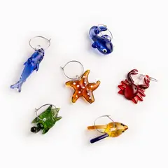 AMBIENTE GOURMET - Identificadores de copas marino set x6