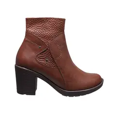 GENERICO - Botín Con Cremallera Para Mujer Tacón 5 12