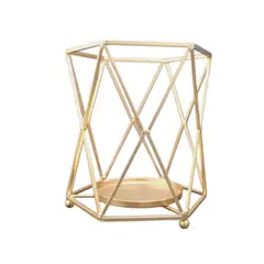 GENERICO - Candelabro porta velas geométrico 14 cm de alto