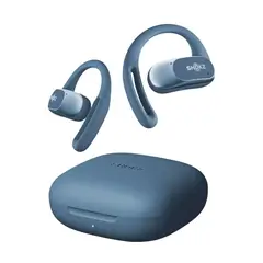 SHOKZ - Auriculares OpenFit Air Azul Conduccion Osea Estilo Open-Ear Cuatro Microfonos